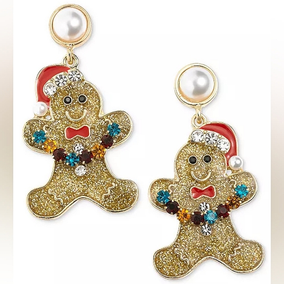 Holiday Lane Jewelry - Gingerbread Glitter Earrings